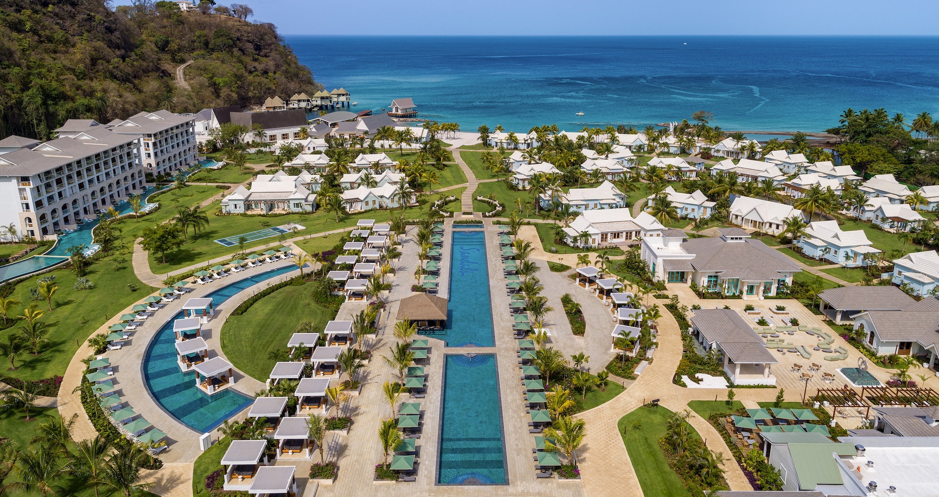 Sandals Saint Vincent — aerial of the brand's newest property, opened March 2024